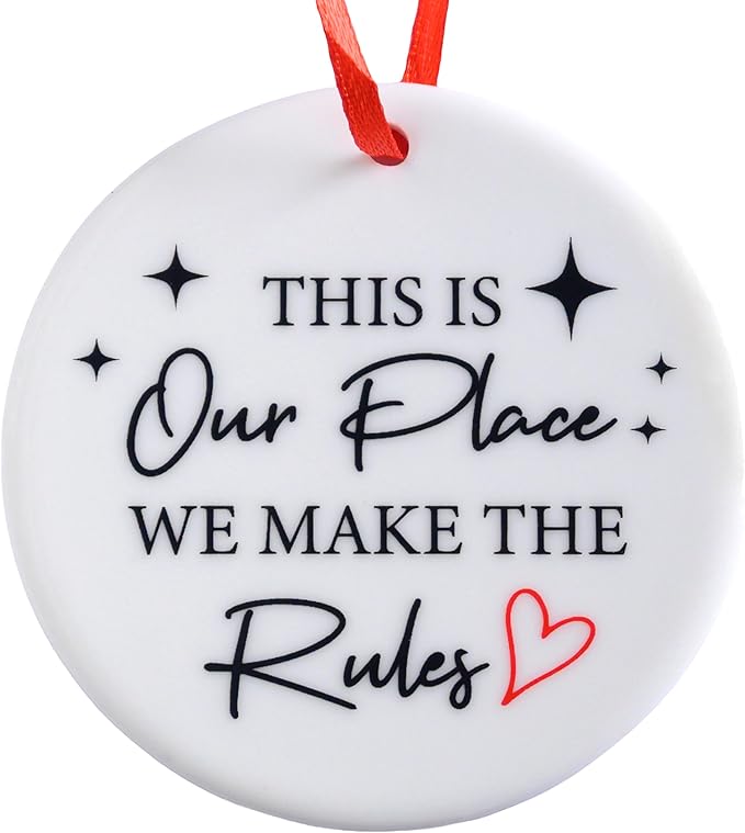 This is Our Place We Make The Rules Ornament 3 Inch, Taylor Ornament, Taylor Christmas Ornament, Tree Decor, ERAS Tour Christmas Decor, Mini Xmas Accent, Holiday Stocking Stuffer