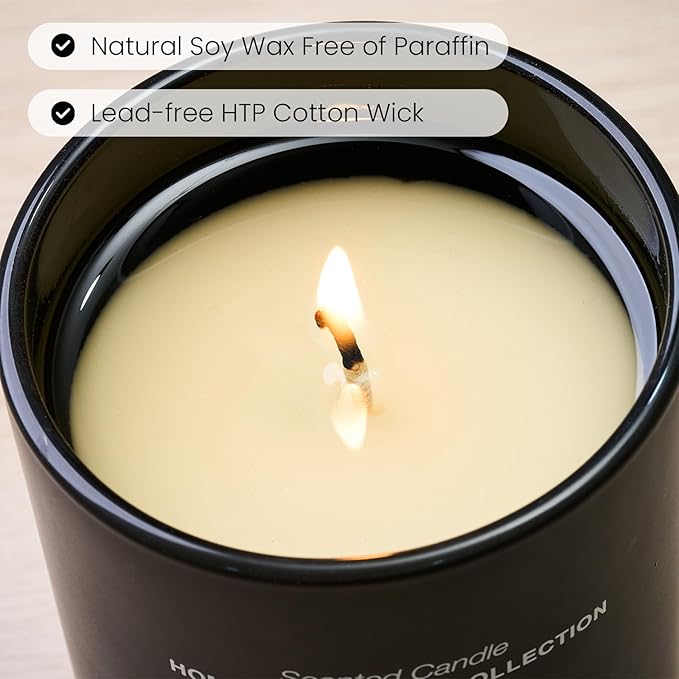M&SENSE Natural Soy Candle| Bamboo Stream | 5.3 oz | Minimalist Christmas Scented Candle for Relaxation, Gifting, Home Décor | for Bedroom, Office, Party Small
