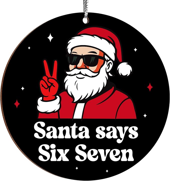 67 Christmas Ornament, 67 Ornaments for Xmas Tree, Funny Christmas Ornaments 2025, 6 7 Meme Ornament for Teens, Six Seven Gifts, Gag Gifts for Teens, Teen Girls Trendy Stuff