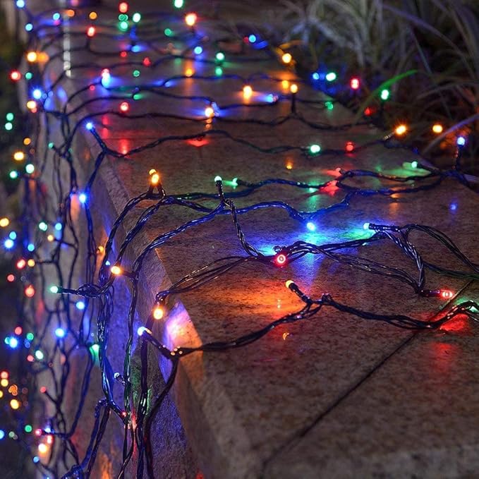 MYGOTO 33FT 100 LEDs Easter String Lights,Green Wire Waterproof Fairy Lights 8 Modes 30V Power Supply Xmas Light for Home, Garden, Wedding, Party, Christmas Decor Indoor Outdoor (Multicolor)