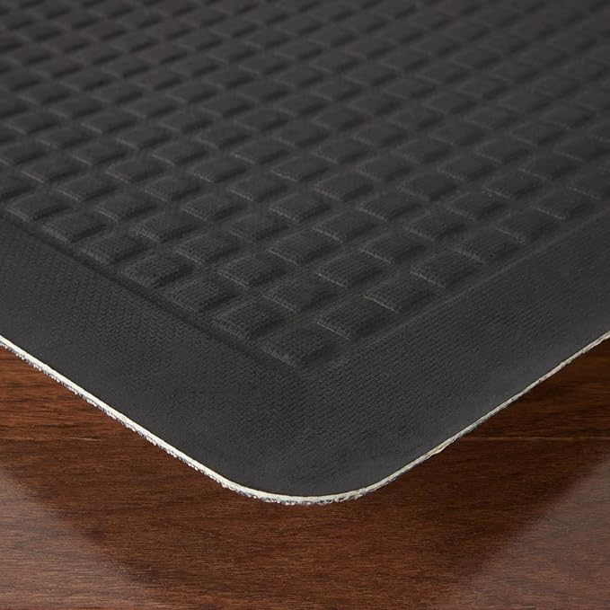 Martha Stewart Mira Modern Heathered Anti-Fatigue Air-Infused Kitchen Mat, Blue, 19.6"x39"