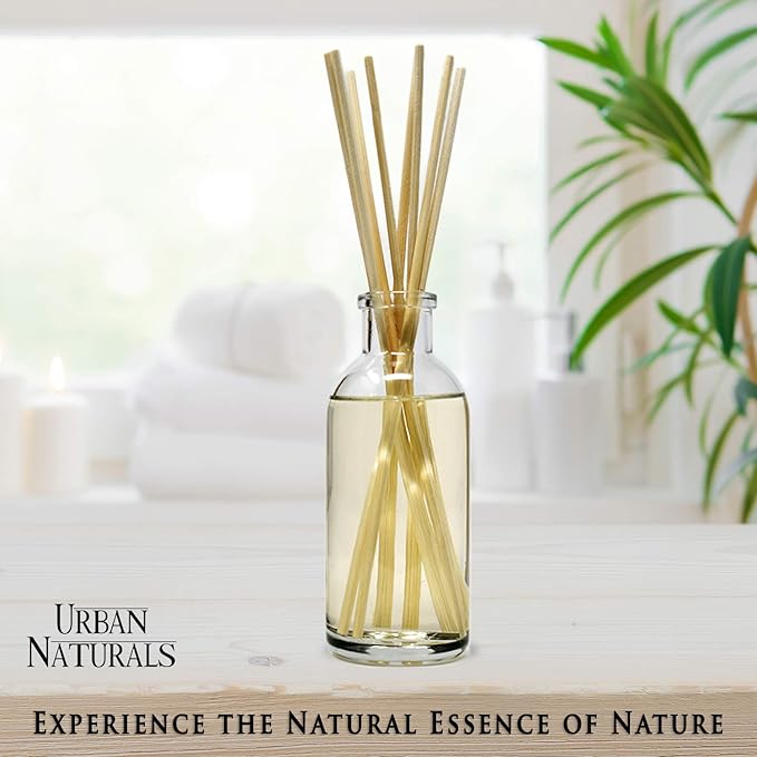 Urban Naturals Vetiver Home Fragrance Reed Diffuser Set | Man CAVE: Vetiver, Oud, Warm Amber & Frankincense. an Elegant, Masculine Fragrance That Smells Like a Men's Cologne!