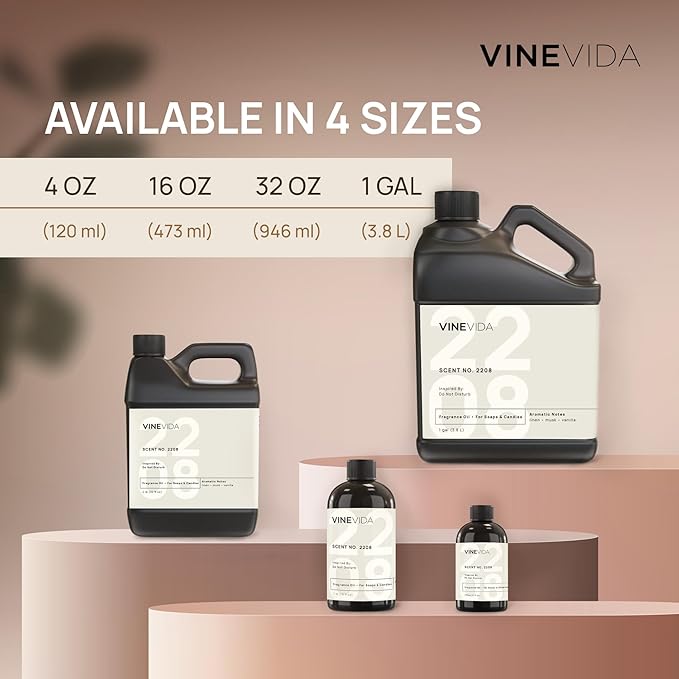 VINEVIDA Scent NO. 1315 Fragrance Oil - 16oz (1lb) - Inspired by: Pin 12 Fragrance Oil for Candle Making - Made in USA Candle Scents Scents for Soap Making
