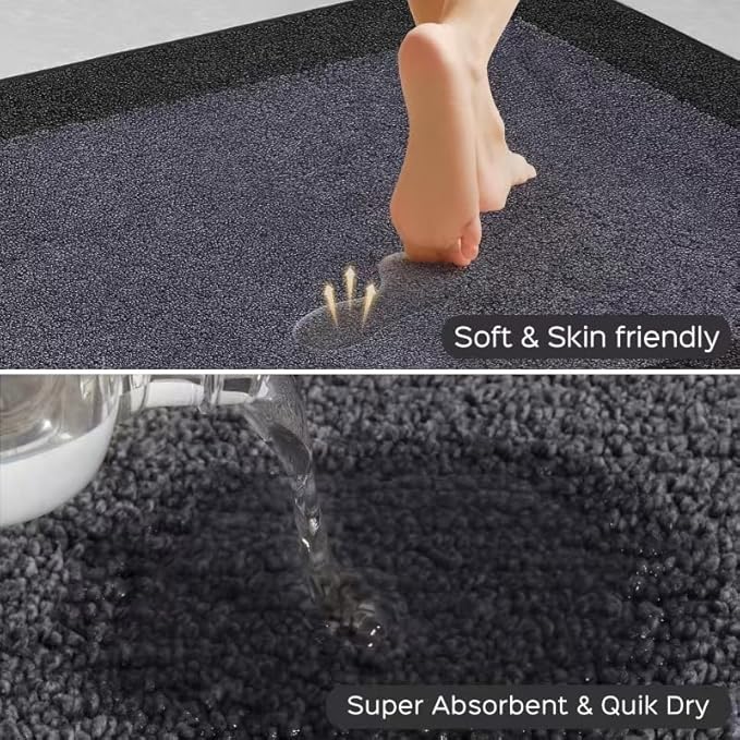 Machine Washable Runner Rug 32" x 96", Non Slip Kitchen Mat for Floor, Absorbent Entryway Rug for Kitchen, Bedroom, Living Room, Hallway, Door (Roll Packing)