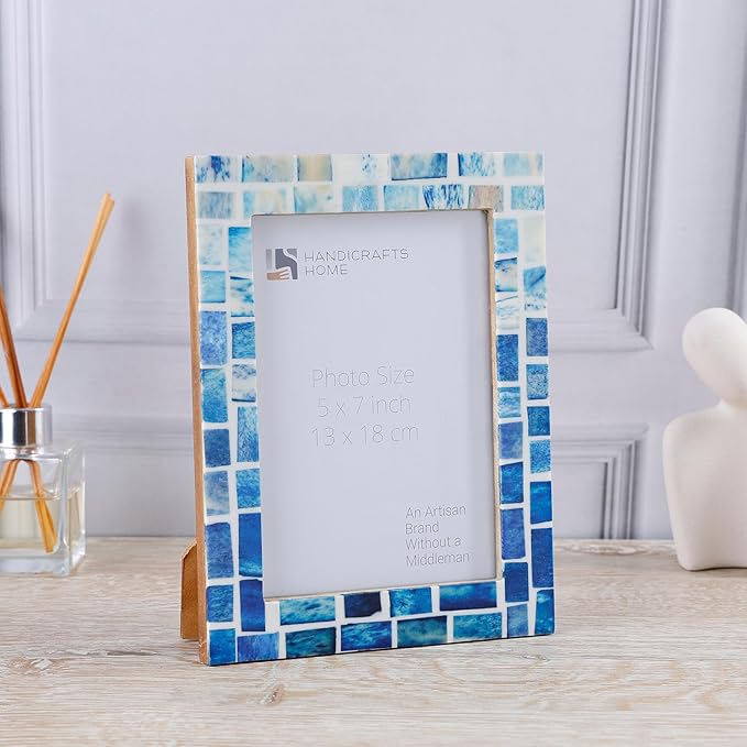 Picture Frames Indigo Pattern Bone Inlay Collection in 26 Sizes