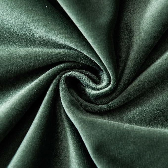 JUSPURBET Throw Pillow Covers Set of 2 Decorative Velvet Pillow Covers for Couch Sofa Bed Soft Cushion Covers Cases with Invisible Zipper for Living Room Home Decor,Army Green,14x14 inch