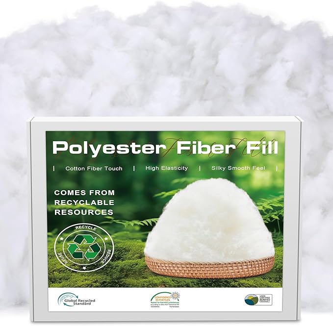 GarfxG Polyfill Stuffing 2.2LB/1000G, Christmas Decorations Indoor, Artificial Snow White Clouds Cotton for Decoration, Fluffy Snow Blankets for Winter Mantle Village, Nativity