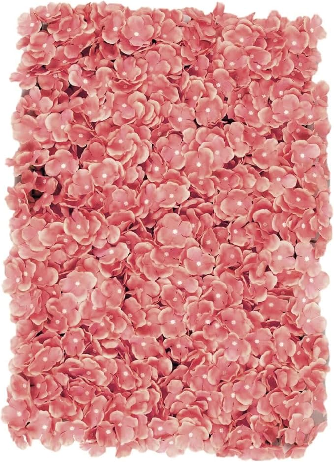 Efavormart 4 PCS Pink & Dusty Rose Silk Hydrangea Flower Mat Wall Wedding Event Decor for DIY Centerpiece Arrangement Party Decorations