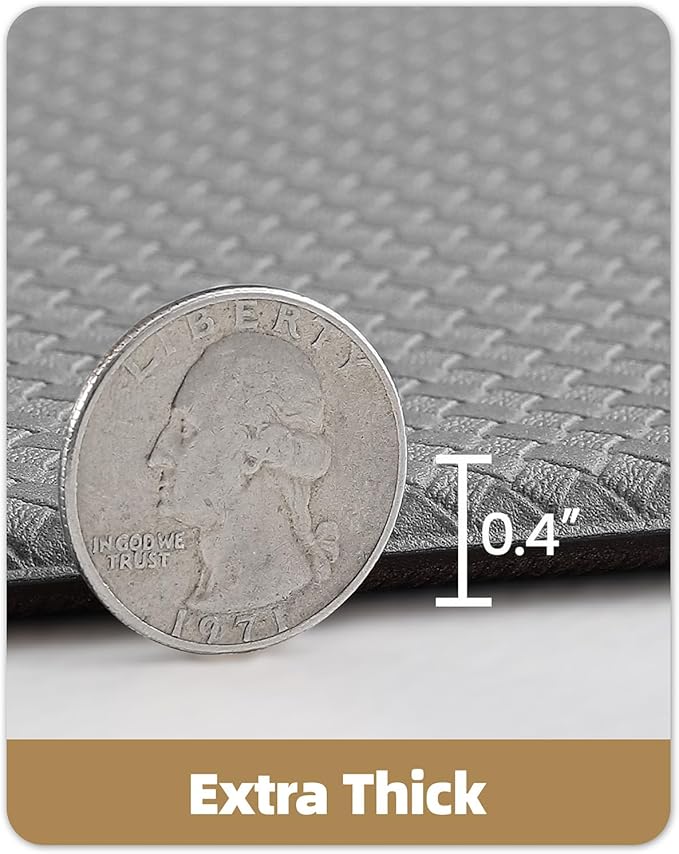 Color&Geometry Anti Fatigue Cushion Extra Large Kitchen Mat for Floor - 24x59+24x87,Easy Clean, Waterproof & Oil Proof, Anti Slip, Foam Rubber Runner Rug for Front Sink Comfort Standing, Grey Set of 2