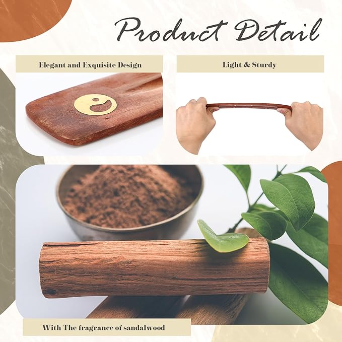 Maxcheck 30 Pcs Wooden Incense Holder for Sticks Sandalwood Incense Sticks Holder Incense Burner Ash Catcher 10 Inch Handmade Inscent Tray for Home Decor Meditation Aromatherapy Yoga, 3 Styles