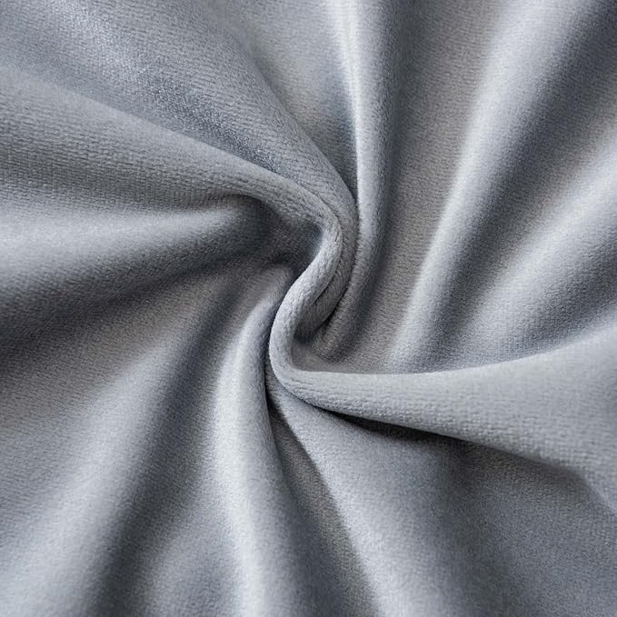 JUSPURBET Decorative Pillow Covers Set of 2 Velvet Throw Pillow Covers for Couch Sofa Bed Soft Cushion Covers Cases with Hidden Zipper for Living Room Home Decor 16x16 inch,Silver Gray