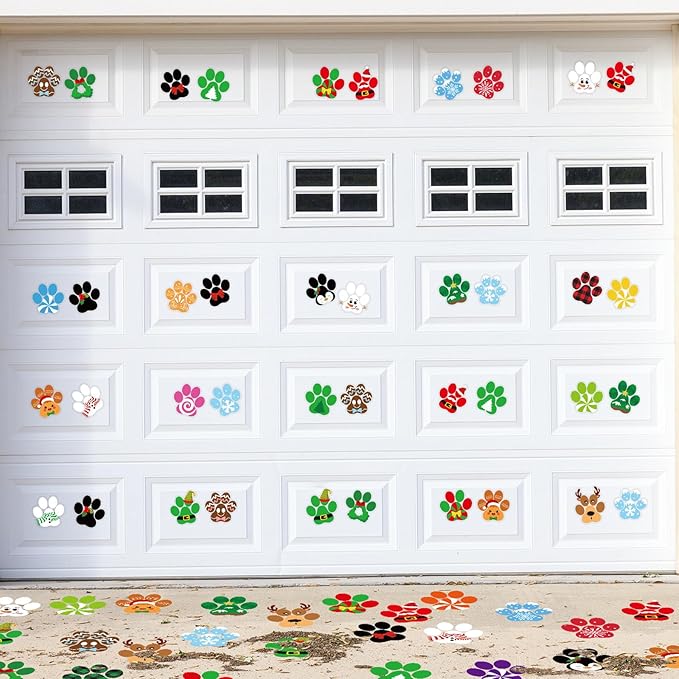Cinrobiye 9 Sheets Christmas Floor Clings Decals Footprints Stickers Winter Holiday Candy Land Party Decorations Santa Elf Candy Snowman Wall Decals for Home Living Room Classroom Xmas Party Supplies