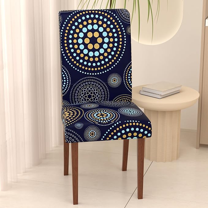 Stretch Dining Chair Covers Set of 2,Floral Print Chair Covers,Soft Removable Washable,Pet Friendly Furniture Protector,Universal Chair Slipcovers for Home, Kitchen,Ceremony Dining Room Seat