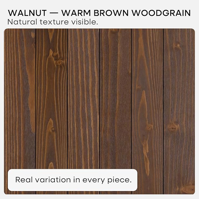 Homeforia Classic Walnut 16 inch Floating Shelf, High End Solid Real Wood Small 16inch Floating Shelves for Wall Mounted, 16in Floating Shelves, Heavy Duty Bracket, 16 X 6.5 X 1.75 inches, Set of 2