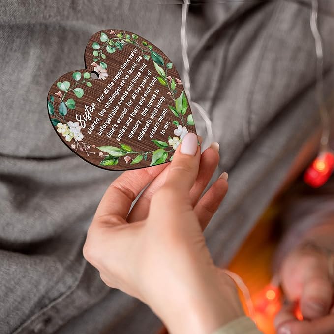 Always Soul Sister MDF Christmas Ornaments Gift 2025, Christmas Forever Sisters Ornaments for Tree, Big Sisters Ornament,Sisterhood Friendship Hangings with Gift Box Greeting Cards