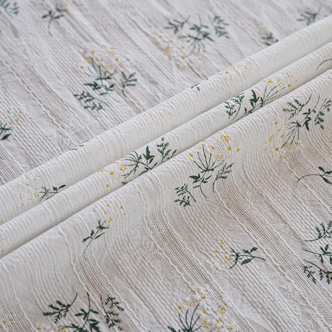 OYX Boho Curtains 96 Inch Length 2 Panels for Living Room, Bedroom Light Filtering Drapes, Farmhouse Vintage Country French Rustic Tassels Pattern Rod Pocket Aesthetic Decor Window Treatments