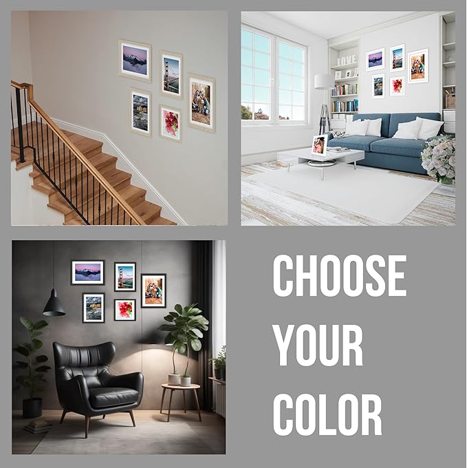 Floating Picture Frames-Floating Photo Frame 3 Pcs Glass Floating Frame Two Sided Picture Frame Large Floating Frame Square Floating Frame Picture Frames with UV Protection Floating Wood Gallery Frame