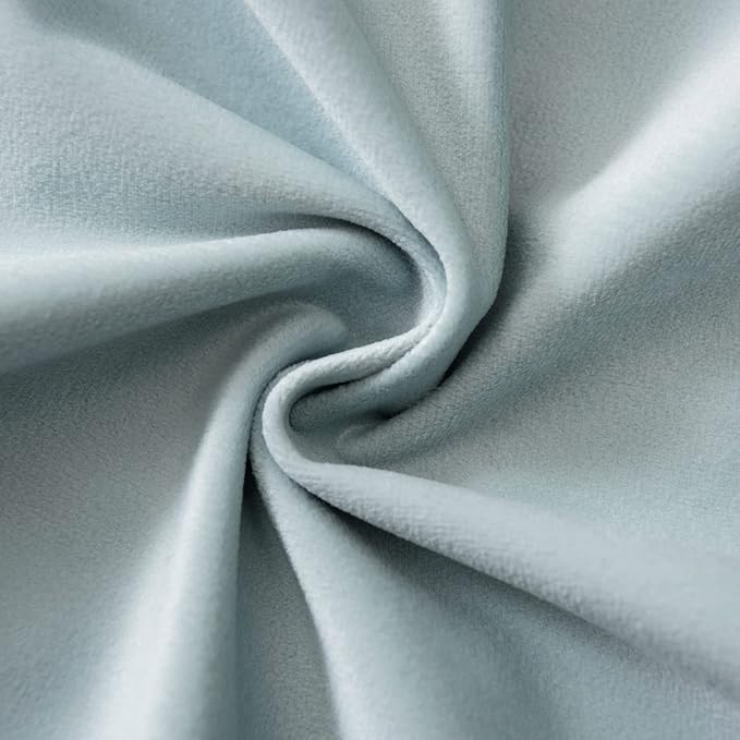 JUSPURBET Decorative Pillow Covers Set of 2 Velvet Throw Pillow Covers for Couch Sofa Bed Soft Cushion Covers Cases with Hidden Zipper for Living Room Home Decor,Powder Blue,14x14 inch