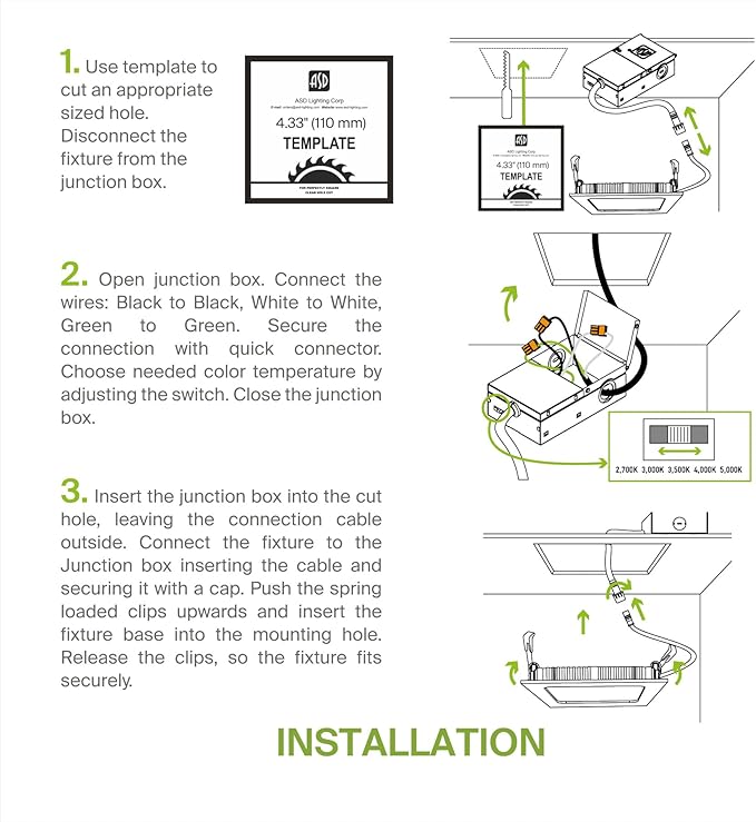 ASD 12 Pack LED Square Recessed Lighting 4 Inch, 5 CCT 2700K-5000K, 12W 50W Eqv, Ultra Thin Dimmable Ceiling Lights with J Box, Canless Wafer Downlight, Slim Panel, UL Energy Star, Oil-Rubbed Bronze