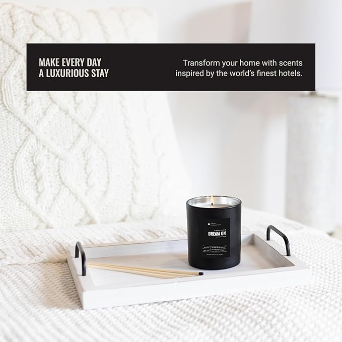 Hotel Collection - California Love Four Wick Deluxe Candle - Hotel Inspired Luxury Candle - 300-Hour Burn Time - Hints of Green Tea, Orange, and Lemongrass - 55 oz - White