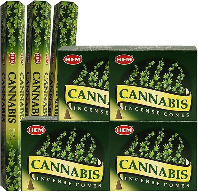 TRUMIRI Cannabis Incense Sticks and Cone Incense Holder Variety Pack Bundle