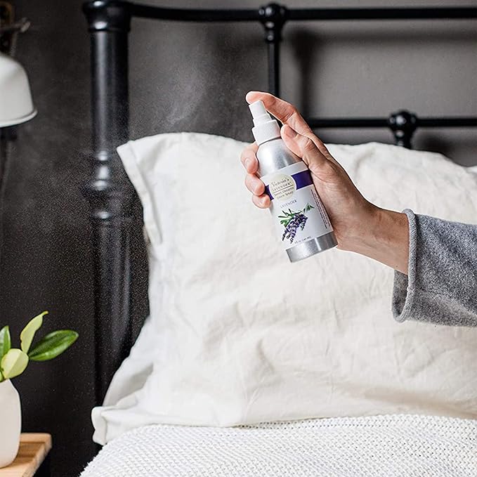 Victoria's Lavender Linen Spray for Bedding, Pillow Spray for Sleeping Better, Pure Lavender Essential Oil Handmade in Oregon, Made in USA (8 oz)