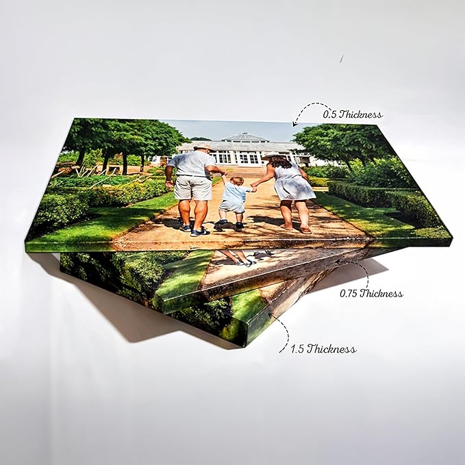 CanvasChamp Custom Canvas Print with your Photos - Personalized Framed Wall Art for Home & Office Decor (8" W x 9" H x 0.5" D)