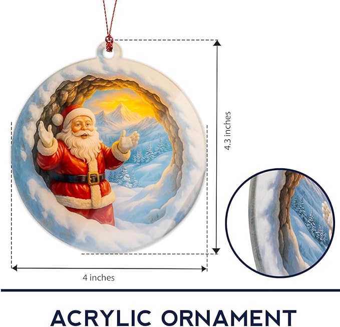 Santa Claus Ornaments for Christmas Tree, Funny Santa Ornament, Christmas Ornaments 2025, Holiday Party Gifts, Festive Ornament for Tree Decorations, Cute Santa Holiday Ornaments