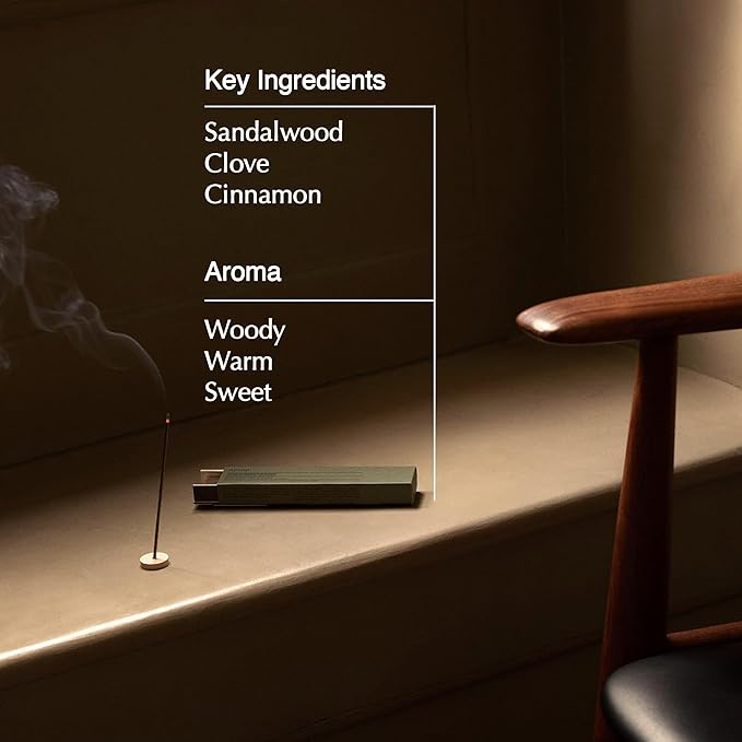 Aesop Sarashina Aromatique Incense | Dry, Woody Notes of Sandalwood and Spices | with Kanuma Pumice Holder | 33 Sticks