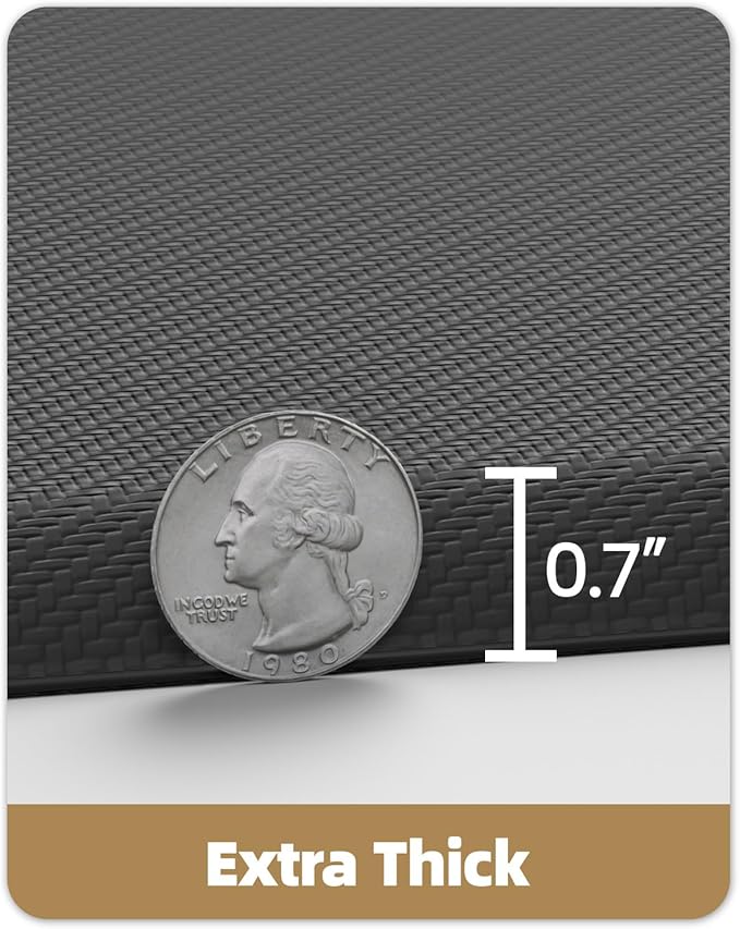 Color&Geometry 0.71" Extra Thick Anti Fatigue Cushion Kitchen Floor Mat,Easy Clean, Water & Oil Proof, Non Slip, Foam Padded Runner Rug for Front Sink,20"x 47" Grey (2.0 Version)