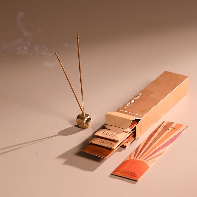 Folkulture Incense Sticks | Set of 6 (120 Stick) Non Toxic Palo Santo Insence-Sticks | 45 Mins Burn Time | Sandalwood Incenses, Lemongrass, Rose Geranium | Inscents-Sticks for Women