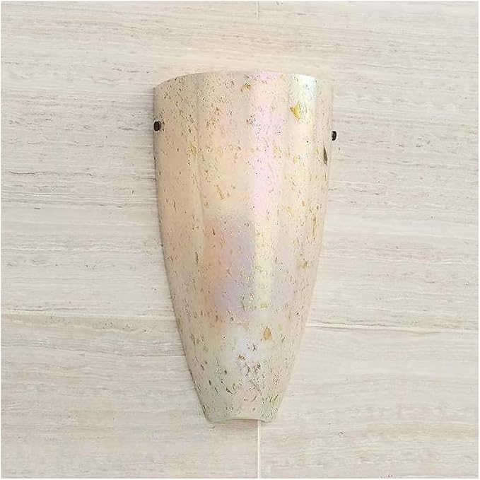 Possini Euro Design Emelle Modern Sconce Wall Decor Pocket Hand Blown Amber Art Glass Hardwired 13" High Fixture for Bedroom Bathroom Bedside House Living Room Home Dining Kitchen (Colors May Vary)