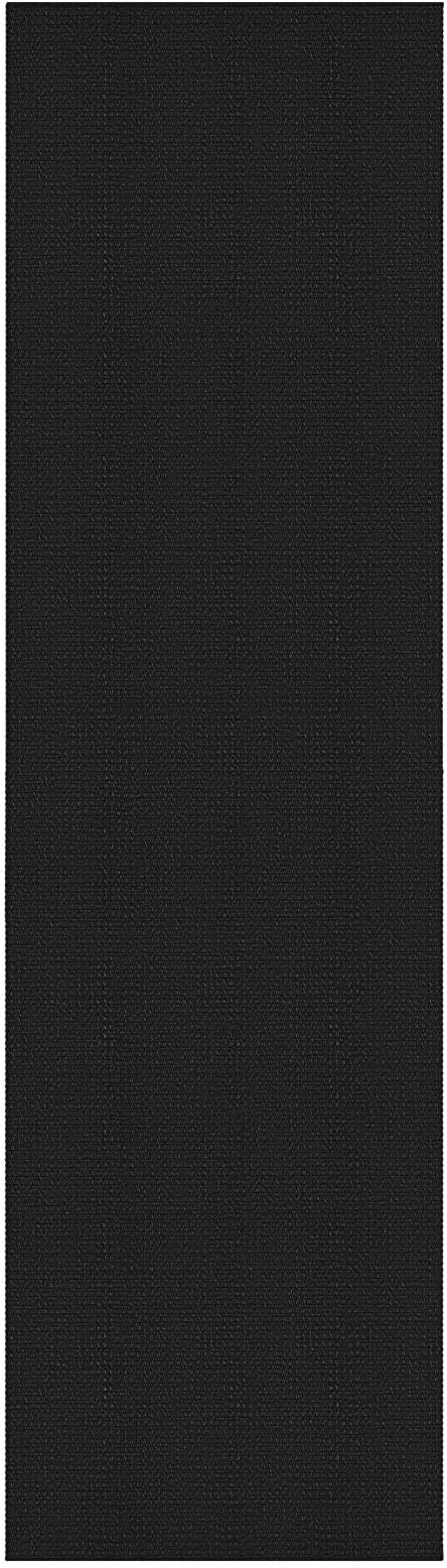 KOZYFLY Extra Long Runners for Hallways 3x14 ft Washable Kitchen Runner Non Slip Rubber Backed Hallway Rug Cotton Entryway Runner Rug Floor Carpet for Indoor Hall, Kitchen, Stair, Black/Dark Grey