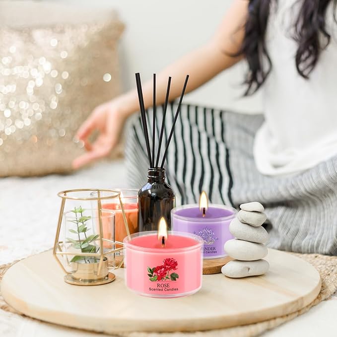 40 Pack Scented Candle Set, 10 Fragrances, 35g Natural Soy Wax Candles with Smokeless Cotton Wicks, Ideal for Home Decor, Yoga, Meditation, Spa & Gifting.Mother's Day，Christmas，Aromatherapy