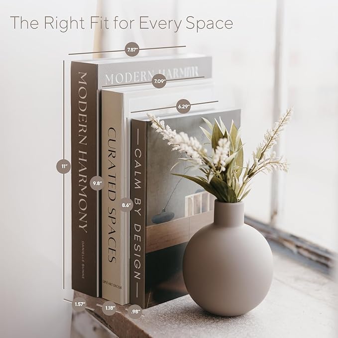 Modern Decorative Books For Home Decor - Set of 3 Faux/Fake Books For Decoration for Aesthetic Coffee Table Bookshelf Mantle Book Decor as Decorative Storage Boxes in Living Room Entryway Shelf Décor