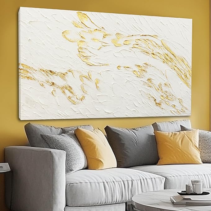 SOUGUAN Graffiti Wall Art Abstract Canvas Picture Modern Wall Painting 24"x48" Hand Painted Artwork for Bedroom Posters for Office