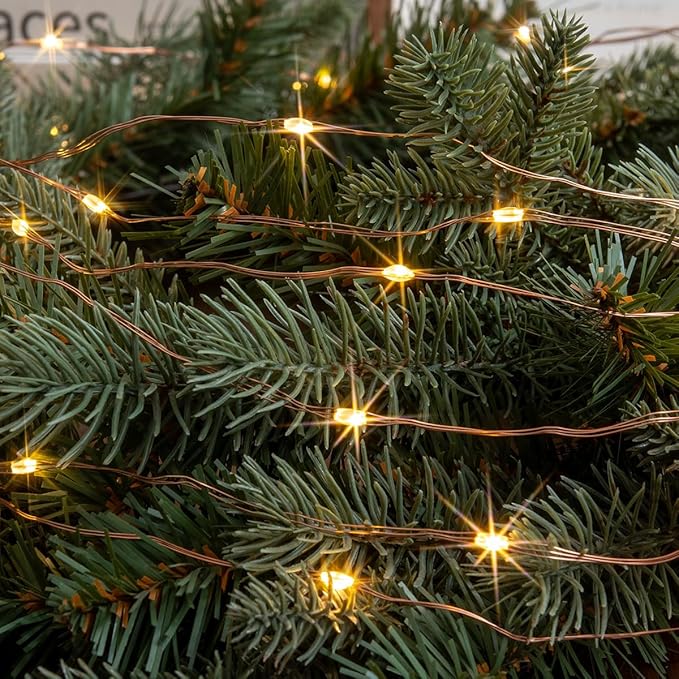 200FT Warm White Plug in Fairy Lights 600 LED Waterproof Copper Wire String Lights with Remote for Christmas Tree Bedroom Porch Patio Garden Wedding Party