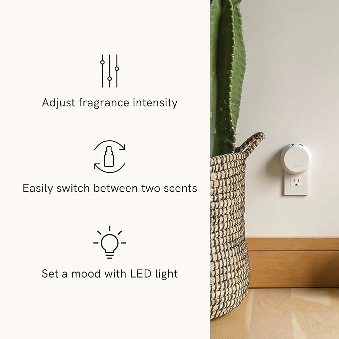 Pura - Smart Home Fragrance Device Starter Set - Pura 4 - Scent Diffuser for Home - Includes Fragrance Aroma Diffuser - Square Box, Cinnamon Woods and White Pumpkin Scent Refills
