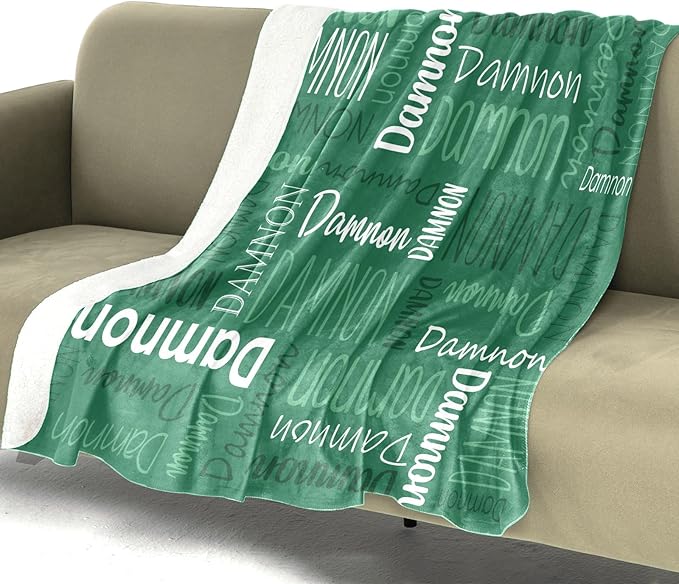 Personalized Name Blanket for Kids and Adult Customized Blanket for Boys Girls Baby Personalized Blanket and Throws Super Soft