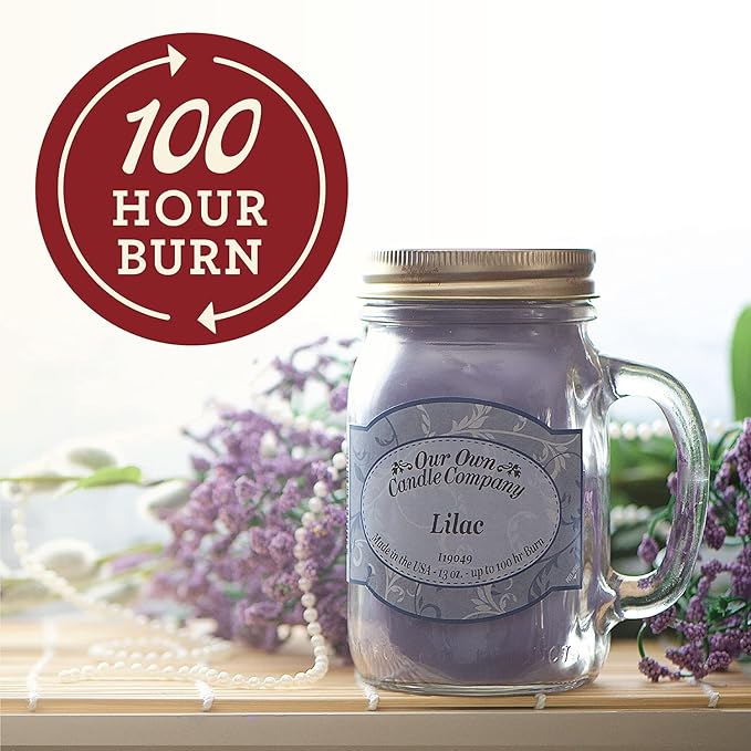 Our Own Candle Company, Hot Chocolate Scented Mason Jar Candle, 100 Hour Burn Time,13 Ounces
