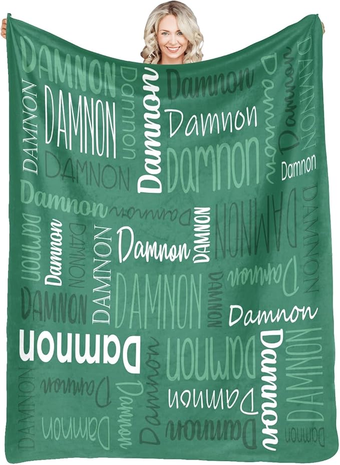 Personalized Name Blanket for Kids and Adult Customized Blanket for Boys Girls Baby Personalized Blanket and Throws Super Soft