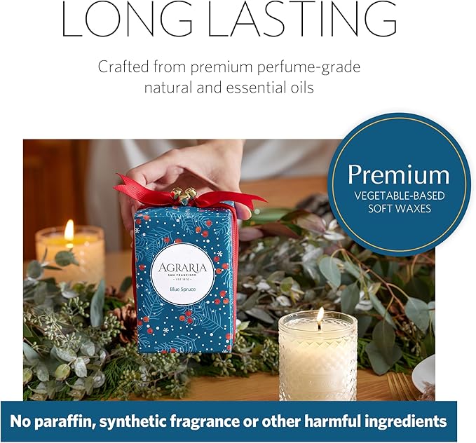 AGRARIA Scented Candles, 7 Oz, Long-Lasting Scented Candles for Home, Elegant Home Fragrance Gifts for Men and Women