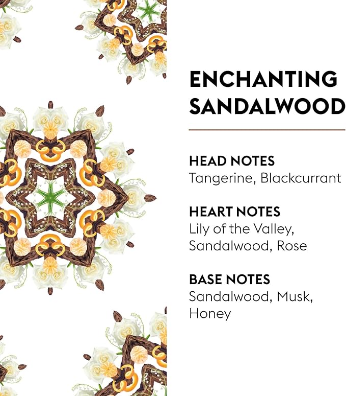 Maison Berger Enchanting Sandalwood Fragrance Refill – 1 Liter (33.8 fl oz) Oil for Lampe Berger Diffuser, Air Freshener Warm Woody Scent, 160 Hours Aroma, French Perfumery Heritage
