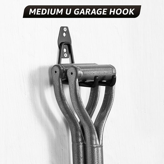40 Pack Utility Steel Heavy Duty Wall Mount Garage Hooks,with Anti-Slip Coating,for Hanging Bikes,Ladder,Ropes,Bulk Items,Power,Yard and Garden Tools