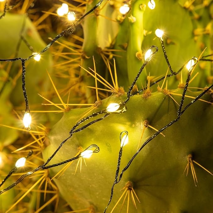Firecracker Fairy Lights Plug in,2 Pack 20ft 200LEDs Green Wire Cluster String Lights,8 Modes Remote Twinkle Light for Outdoor Indoor Garden Bedroom Christmas Tree Holiday,Warm White