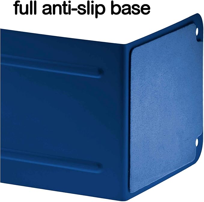 Acrimet Metal Bookends, Jumbo Size 9" H x 4" W x 4-1/2" D, Non-Skid Book Stand for Shelves, Heavy Duty Book Stopper, Deep Blue, 1 Pair