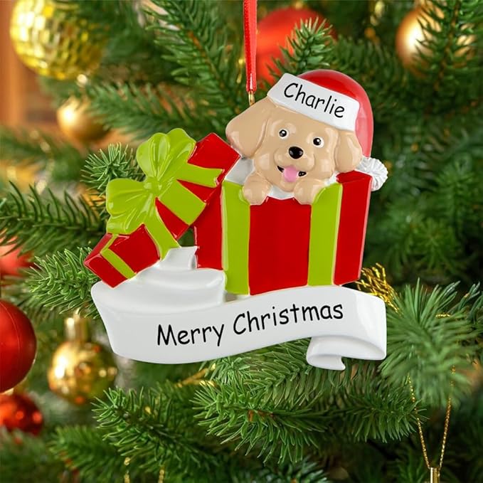 Personalized Puppy Christmas Ornament - Christmas Tree Decoration