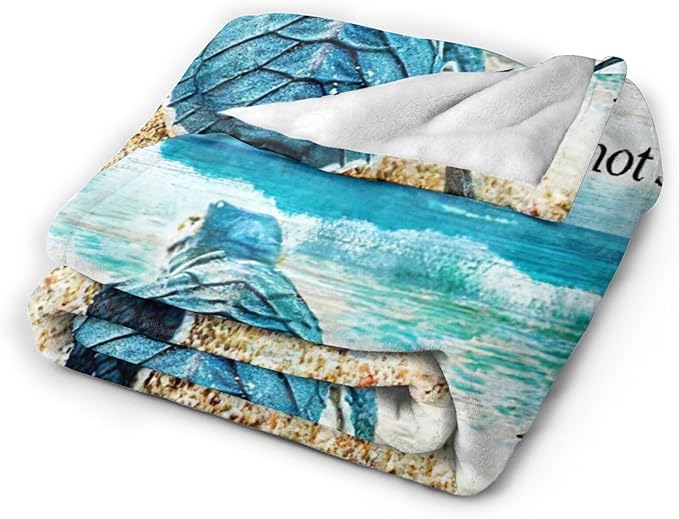 Tijuboni Sea Turtle Ocean Throw Blanket Beach Nautical Gifts for Women Men Girls Boys Kids Adults Soft Flannel Fleece Blanket for Couch Sofa Bed Home Decor 60"x80"