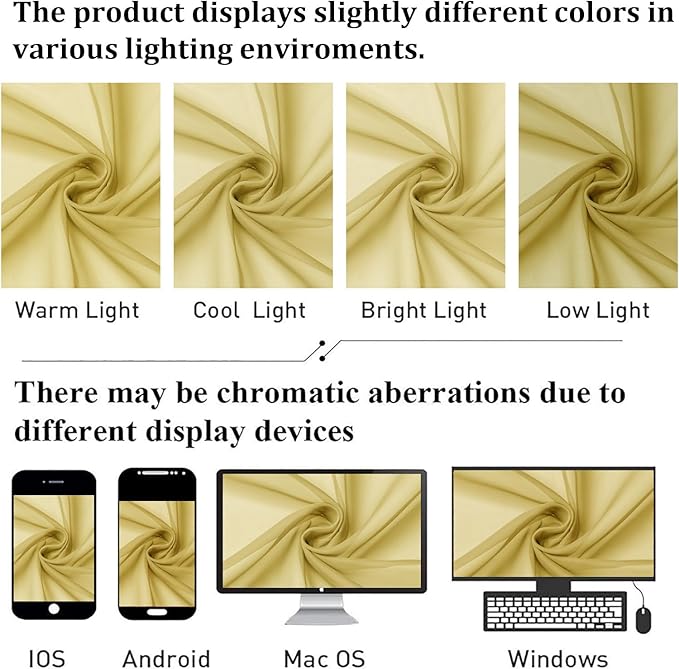 Lecloud Yellow Sheer Curtains 90 Inches Long 2 Panels, Gauzy Light Filtering Breathable Curtain, Solid Voile Home Decor Drapes with Dual Rod Pocket for Living Room Bedroom, Each 42" W x 90" L