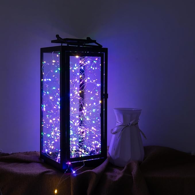 Fairy Lights Plug in,100FT 300LEDs Waterproof Led String Lights,8 Modes Remote Twinkle Light for Outdoor Indoor Christmas Wedding Birthday Garden Party Decorations,Silver Wire,Multicolor